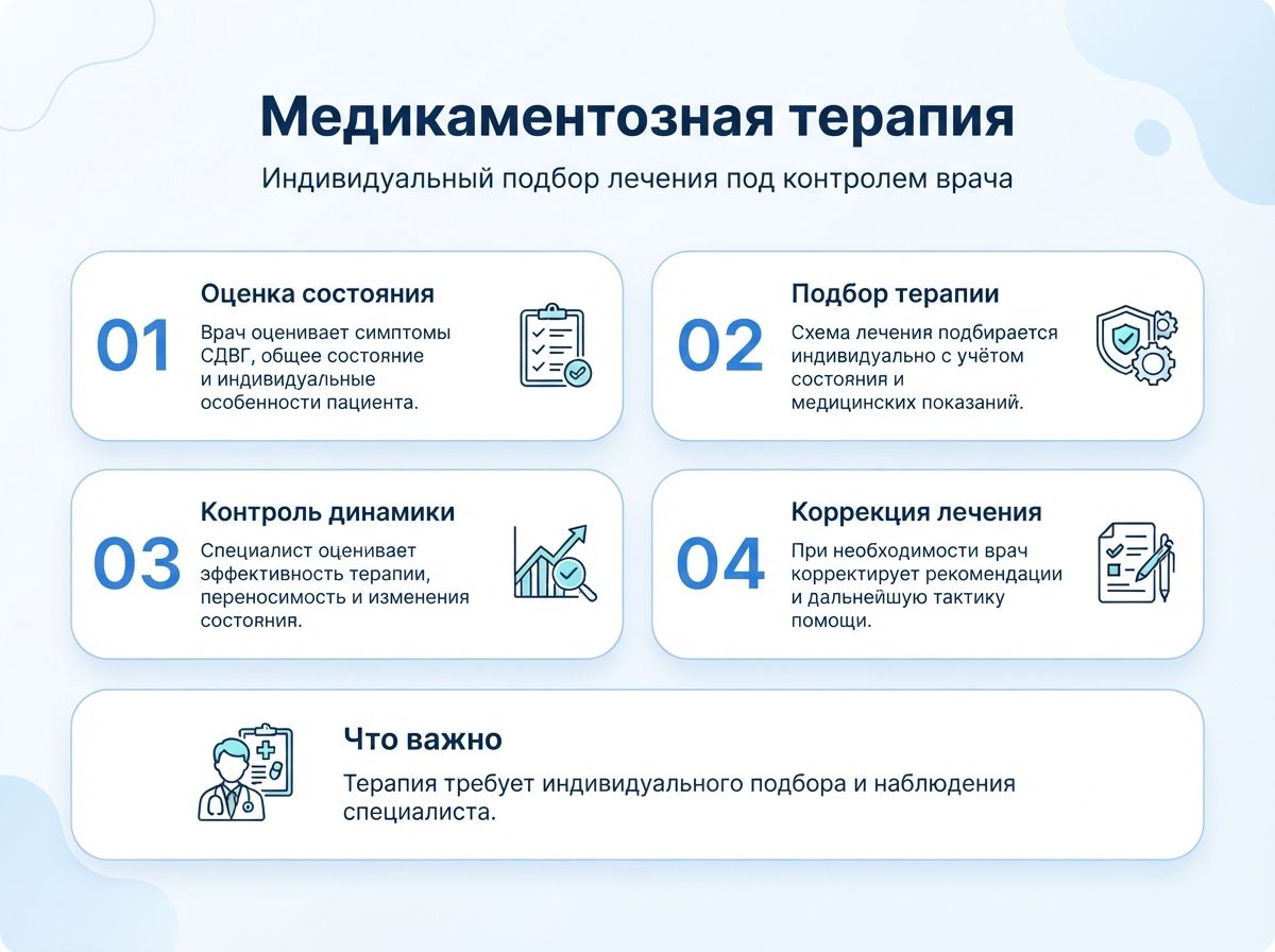 Лечение СДВГ в Фокино у детей и взрослыхинфографика